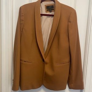 J Crew Parke Blazer in Wool Flannel Heather Caramel Size 14
